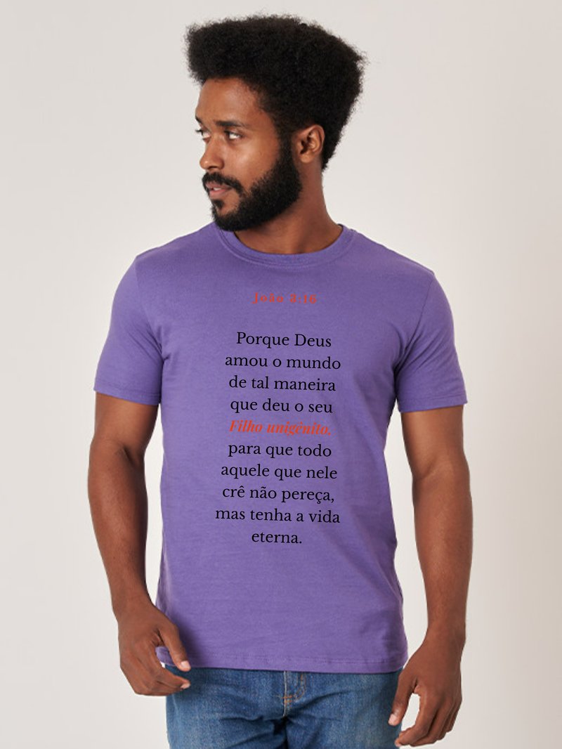 João 3:16 — Camiseta — Texto Preto