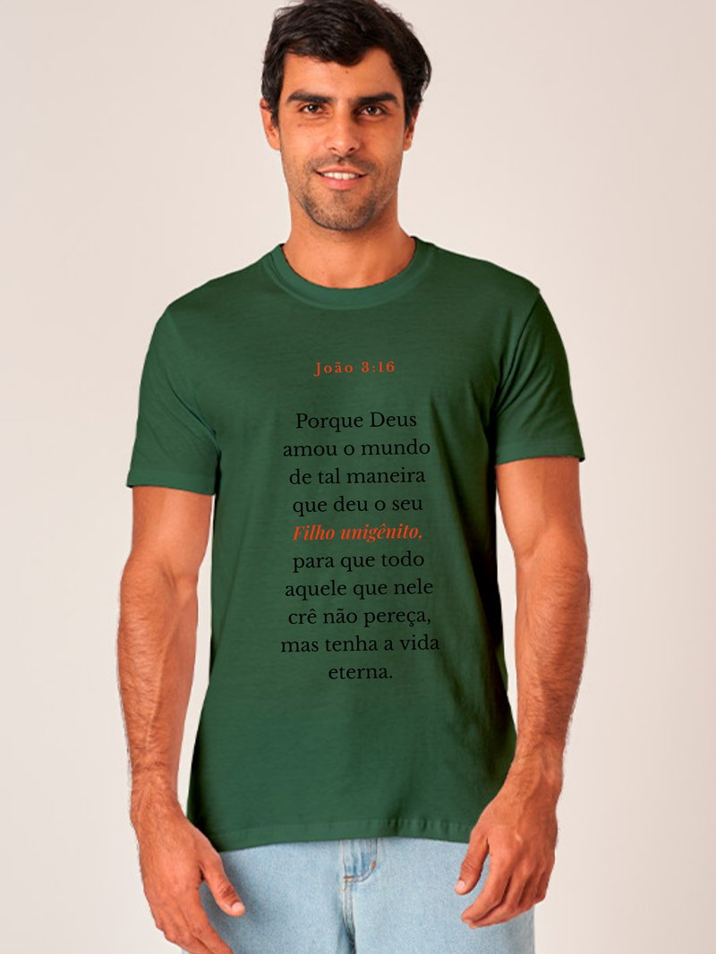 João 3:16 — Camiseta — Texto Preto