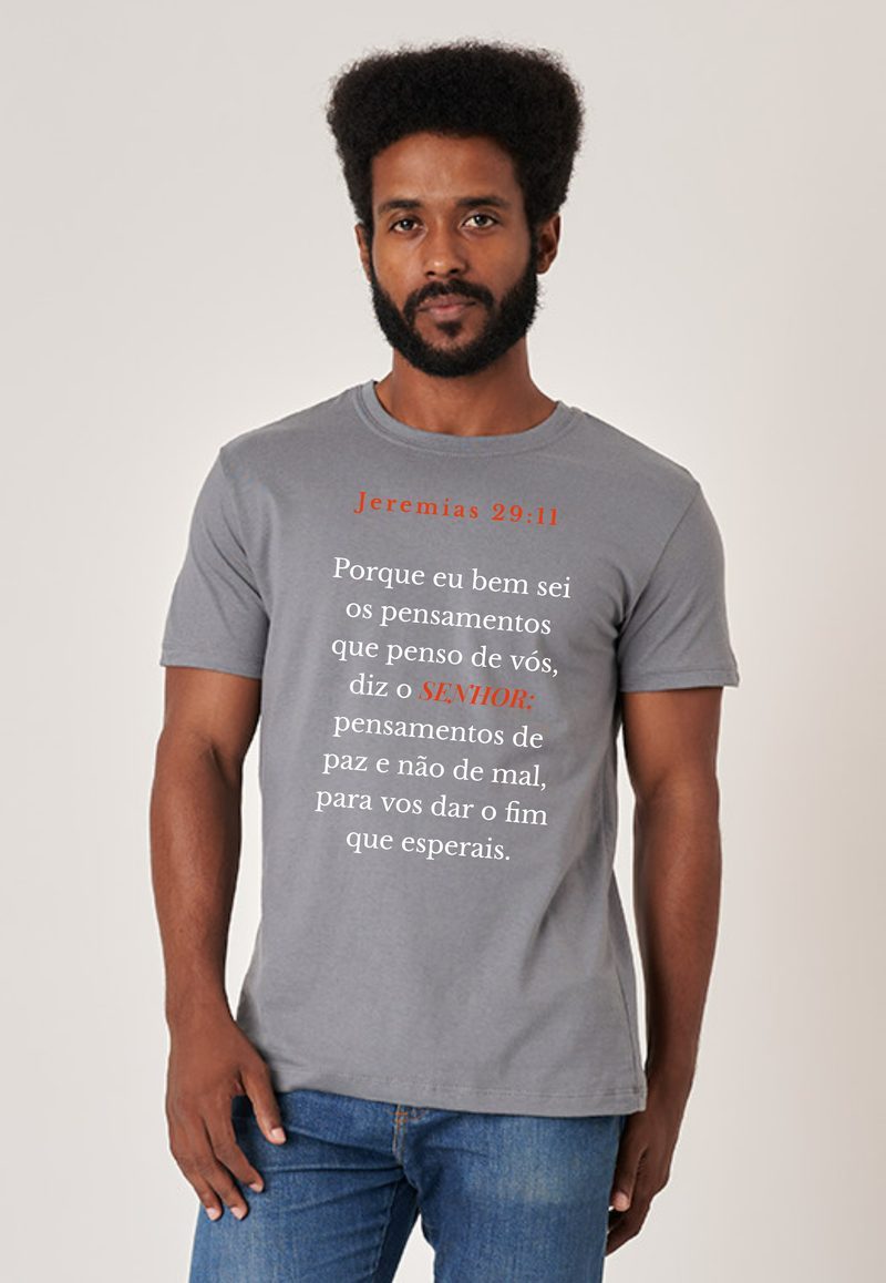 Jeremias 29:11 — Camiseta — Texto Branco