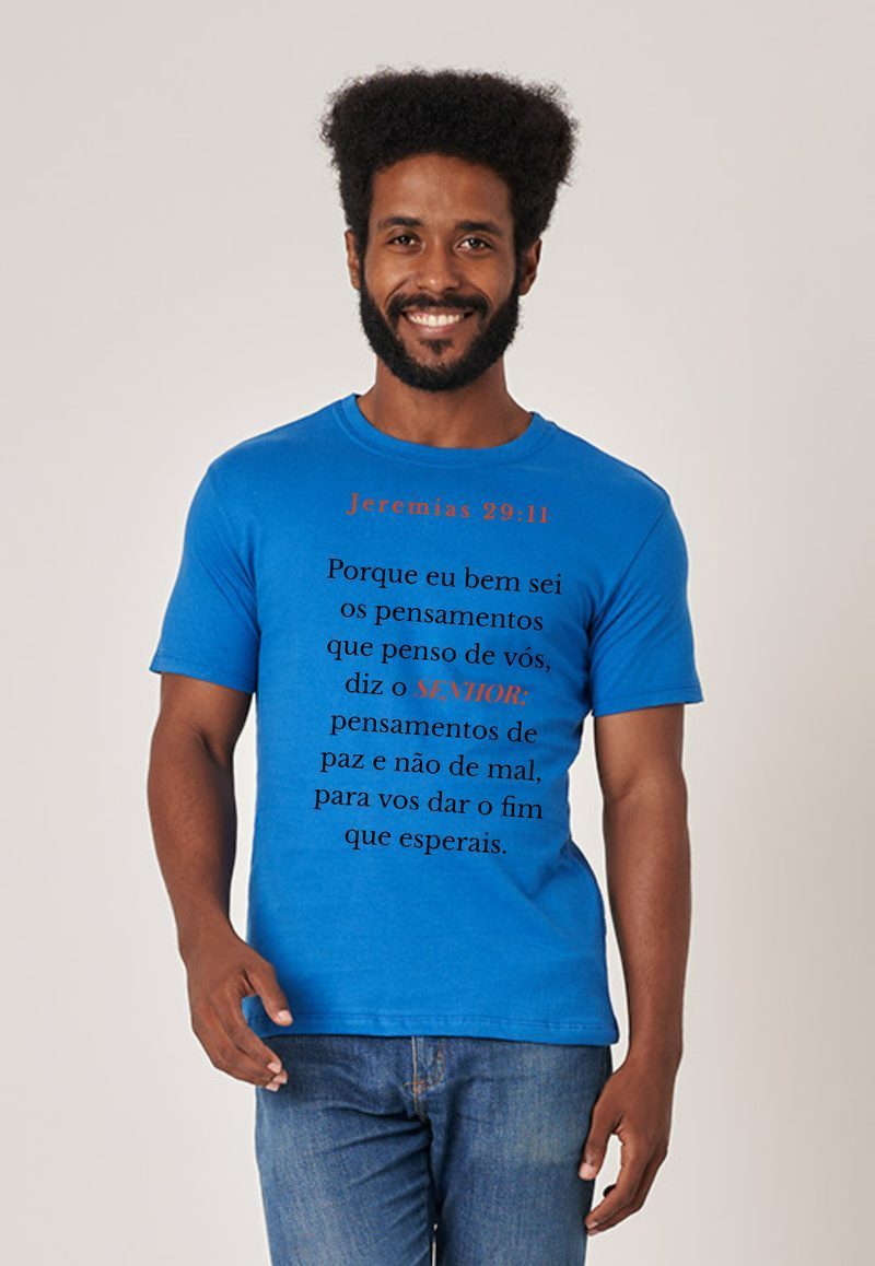 Jeremias 29:11 — Camiseta — Texto Preto