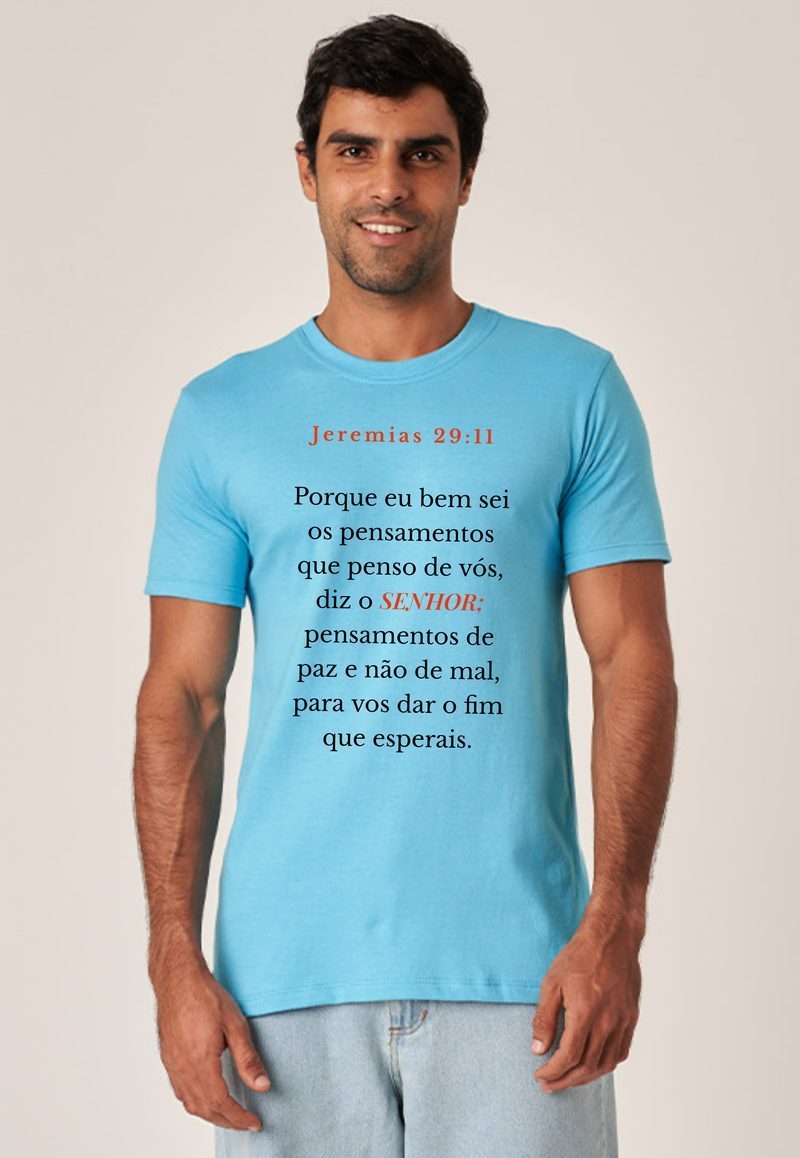 Jeremias 29:11 — Camiseta — Texto Preto