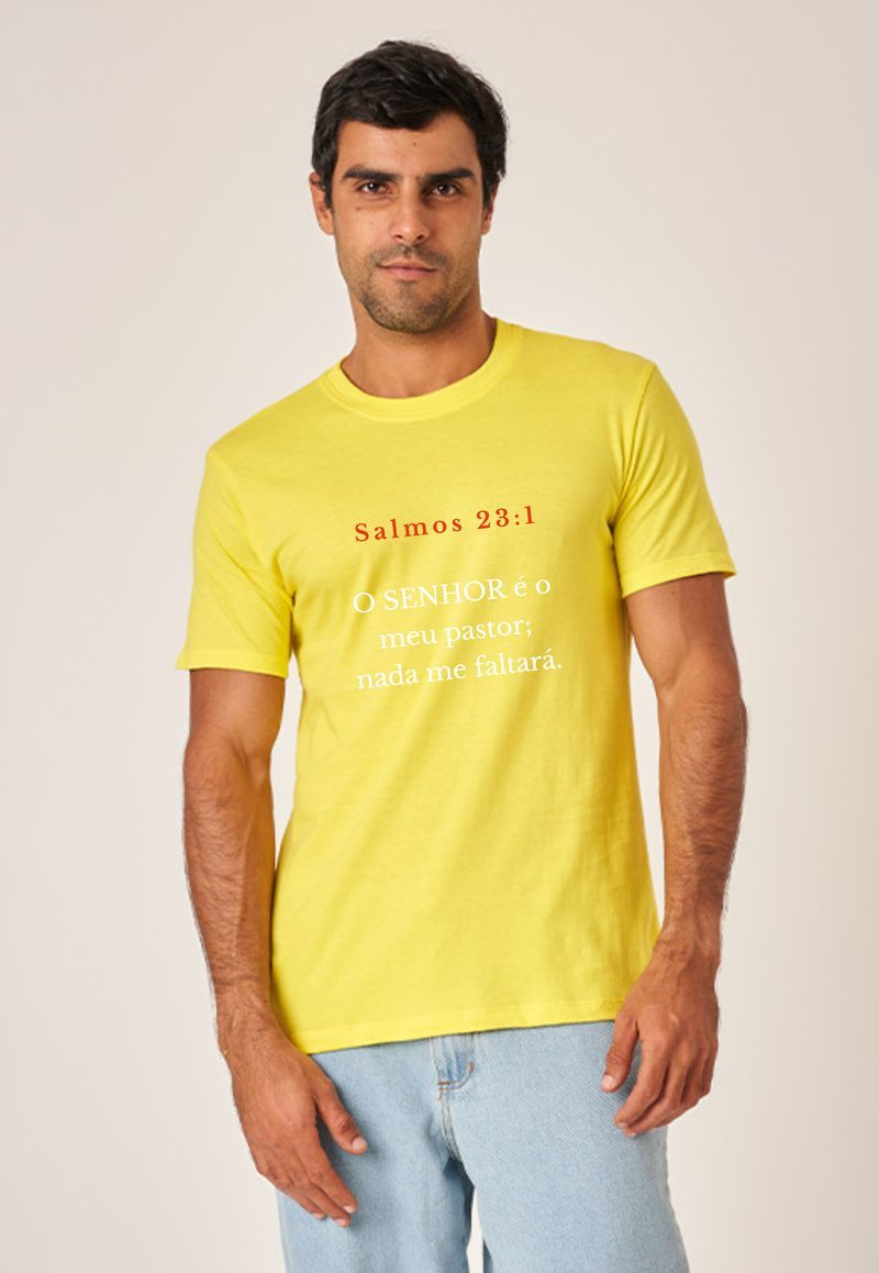 Salmos 23:1 — Camiseta — Texto Branco