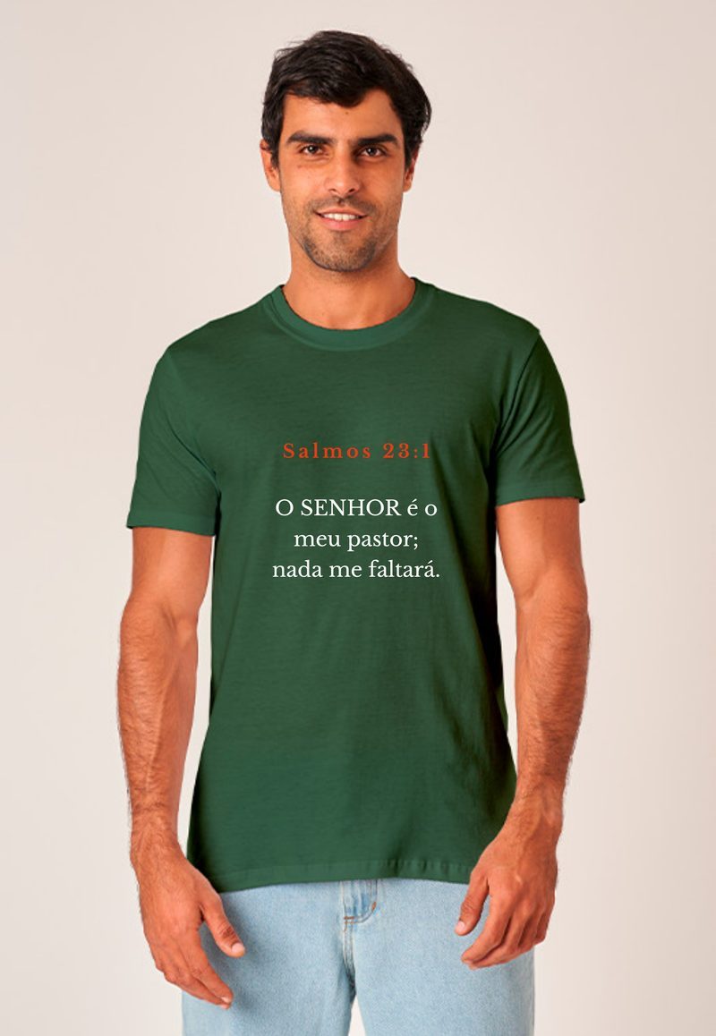 Salmos 23:1 — Camiseta — Texto Branco